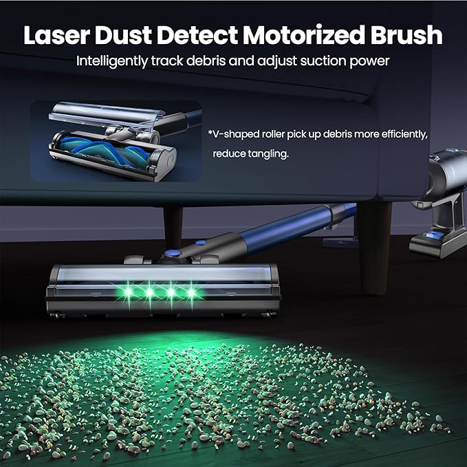 V25 Cordless Vacuum Cleaner, 680W 60Kpa Powerful Stick Vacuum - Image 6