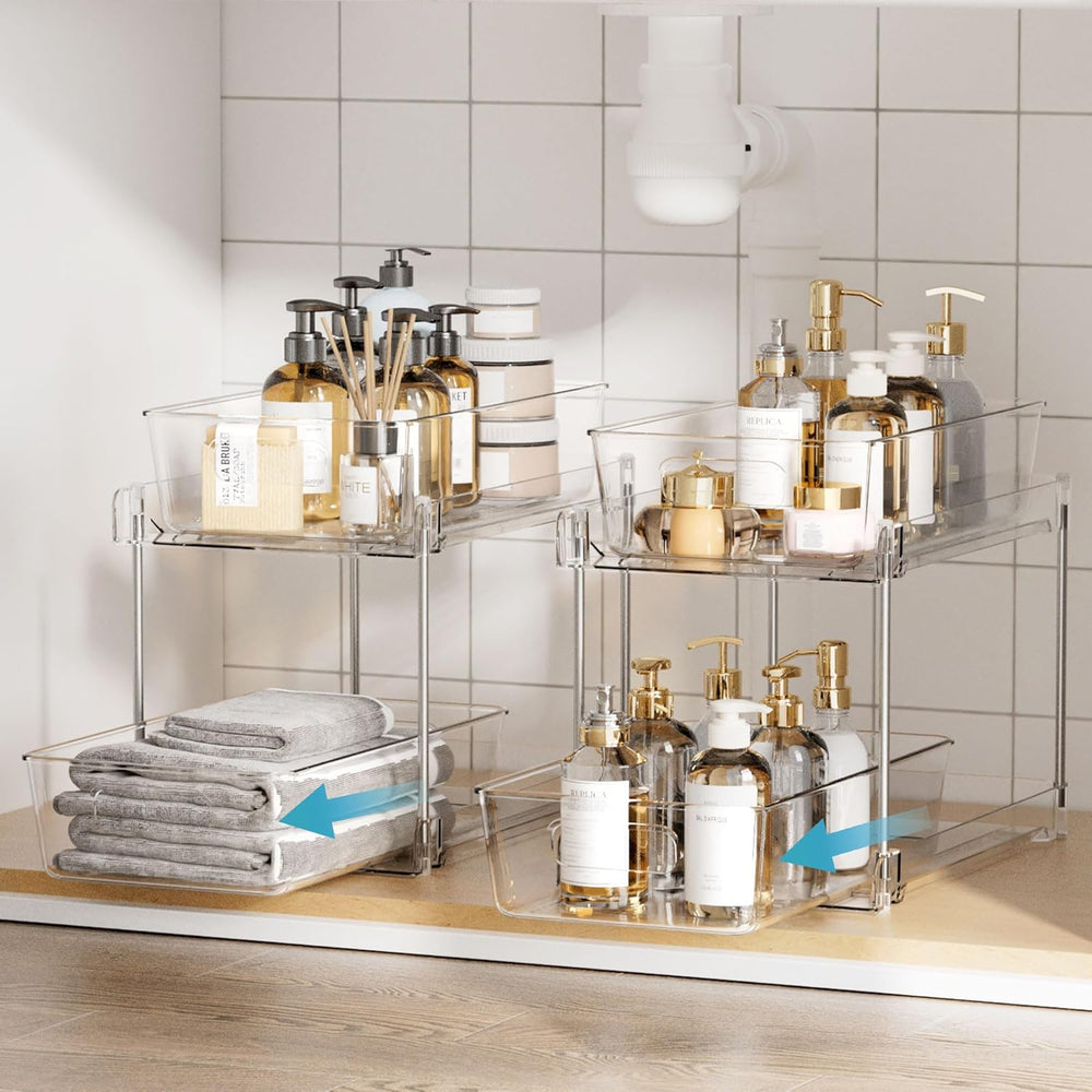 Vtopmart 8 Pack Pull Out Bathroom Under Sink Organizer (S-Standard)