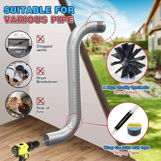 Sealegend 15-Piece Dryer Vent Cleaner Kit Omnidirectional Dryer Cleaning Kit - Image 2