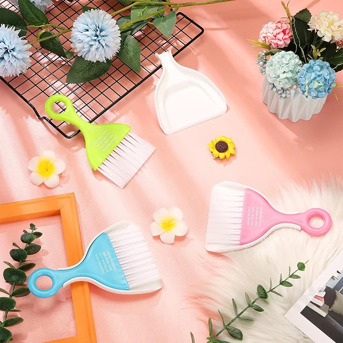 CHENGU 3 Pcs Mini Dustpan Set Brush - Image 3