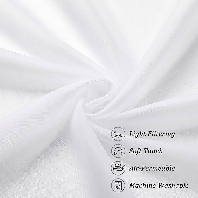 Chyhomenyc Sheer White Valances - Image 8