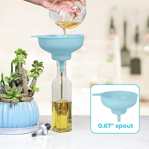 Wide Mouth Kitchen Funnel, Food Grade Plastic Cooking Canning Funnel - Image 5