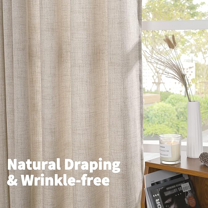 YoungsTex Linen Curtains 48 Inch Length - Image 6