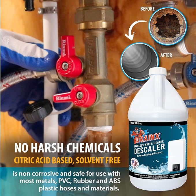DrainX Tankless Water Heater Descaling Solution | Highly Effective Descaler - Image 6