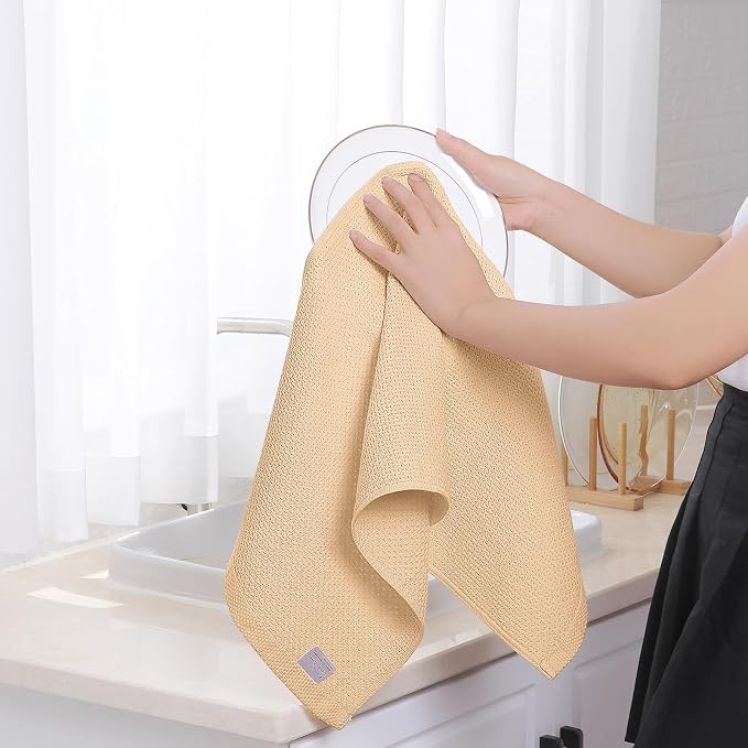 Homaxy 100% Cotton Waffle Weave Kitchen Dish Towels, Ultra Soft Absorbent Quick - Image 4