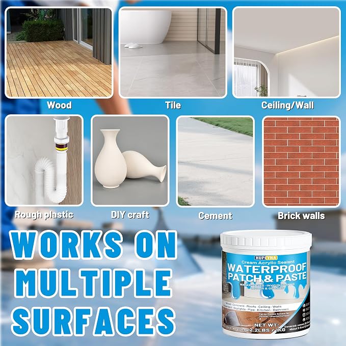 Waterproof Patch & Seal Rubberized Sealant Paste, 2.2lbs Anti-Leakage Clear - Image 8