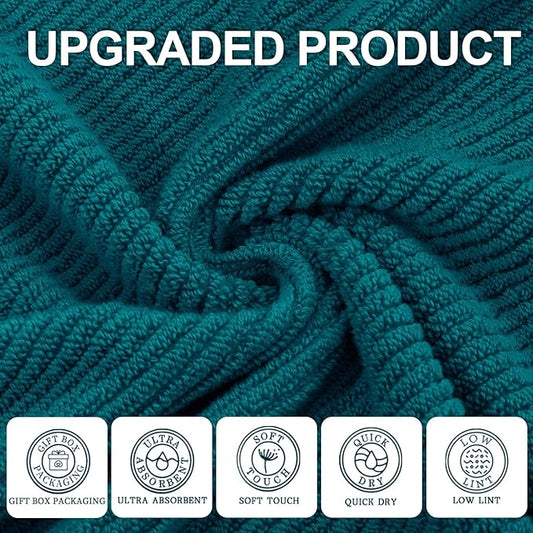 VOOVA & MOVAS Towels Set for Bathroom, 100% Cotton | Quick Dry | Soft | Thick - Image 2