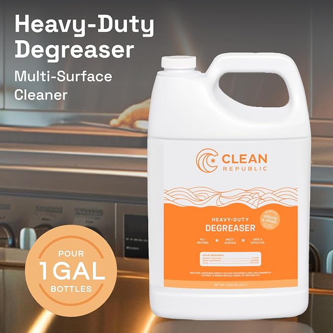 Clean Republic Heavy-Duty Degreaser, Stove Tops, and More, 1 Gallon Bottle - Image 2