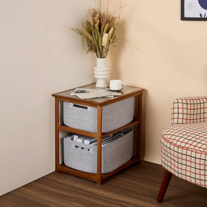 Large Storage Baskets for Organizing, Closet Shelf Baskets for Clothes Blanket - Image 8