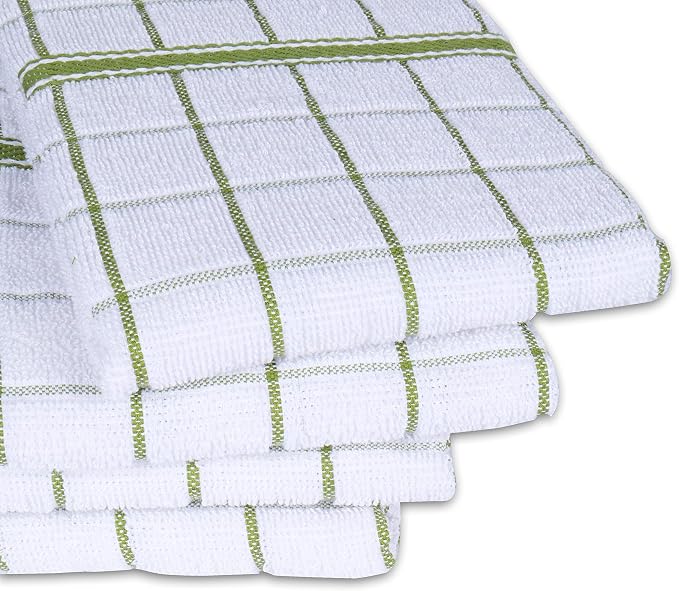 AMOUR INFINI Terry Cotton Kitchen Towels 4-Pack - Image 2