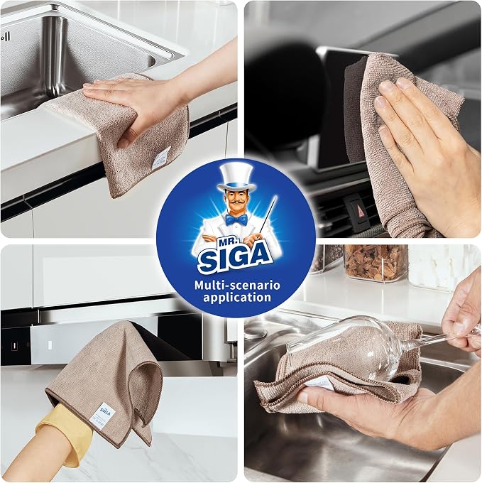 MR.SIGA Microfiber Cleaning Cloths, All-Purpose Surface Microfiber Towels - Image 7