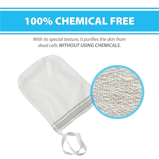 Turkish Exfoliating Gloves – Face & Body Exfoliation Mitts - Image 6