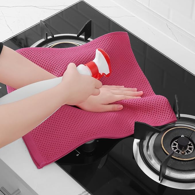 Homaxy 100% Cotton Waffle Weave Kitchen Dish Towels, Ultra Soft Absorbent Quick - Image 5