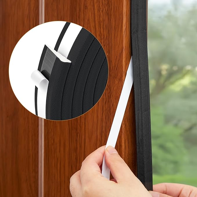 QDiShi 196" Wedge-Shape Weather Stripping Door Seal Weatherproof Foam Seals - Image 4