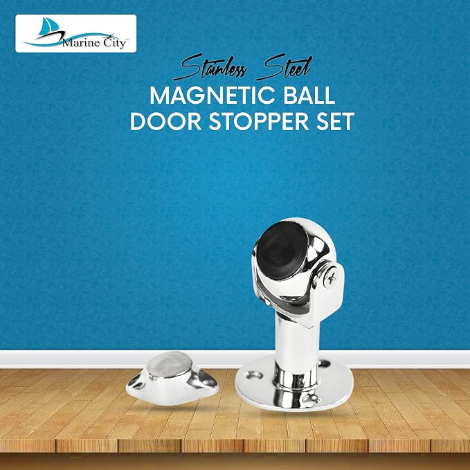 MARINE CITY Magnetic Ball Door Window Stopper Set, 316 Stainless Steel - Image 2