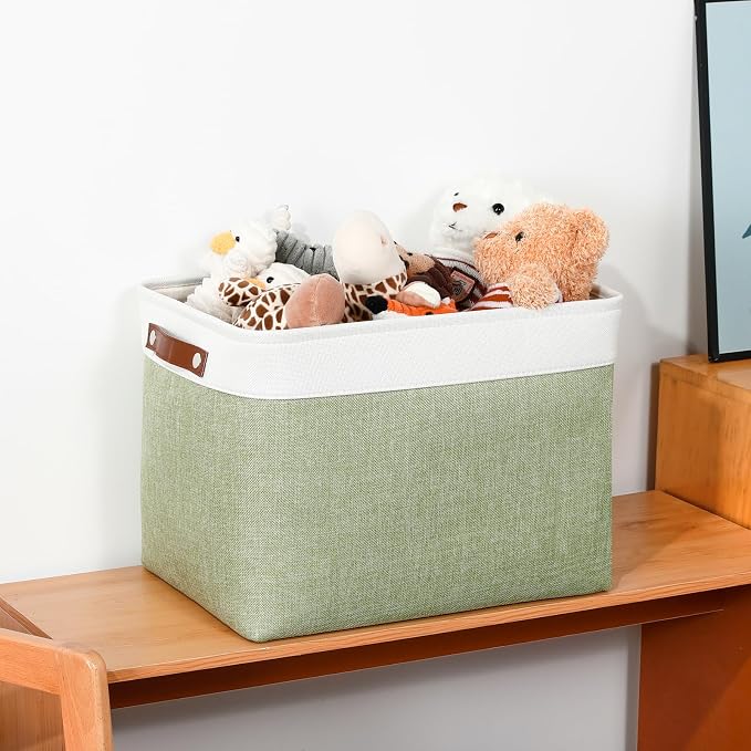 DULLEMELO 16 inch Fabric Storage Basket, Decorative Storage Boxes - Image 3