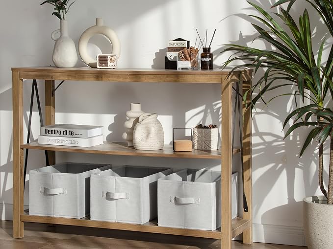 StorageWorks Storage Baskets for Shelves, Foldable Fabric Closet Storage Bins - Image 4