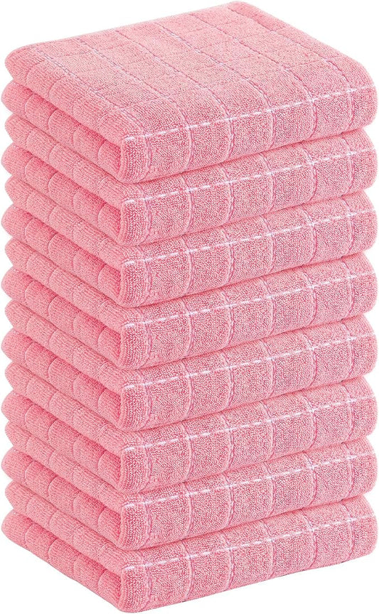 Homaxy 100% Cotton Terry Kitchen Towels, Checkered Designed, Soft and Super by Homaxy