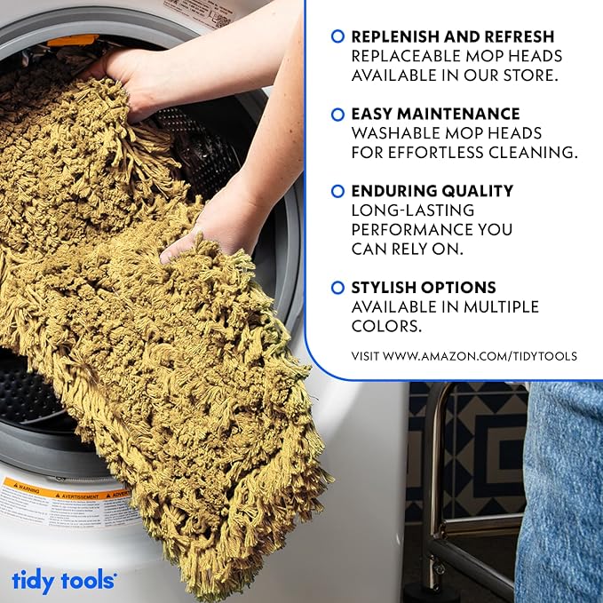 48 Inch Yellow Commercial Dust Mop & Floor Sweeper - Image 5