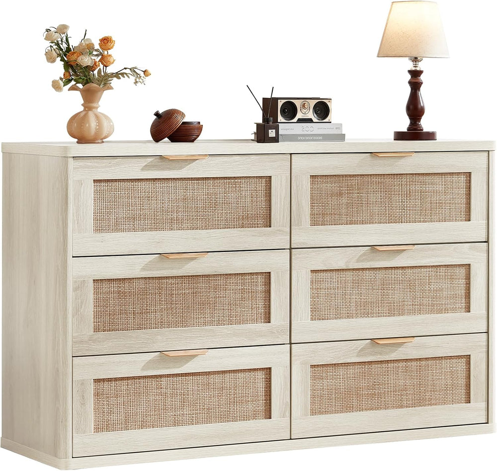 LEYAOYAO Rattan Dresser for Bedroom, 48'' Drawers Dressers