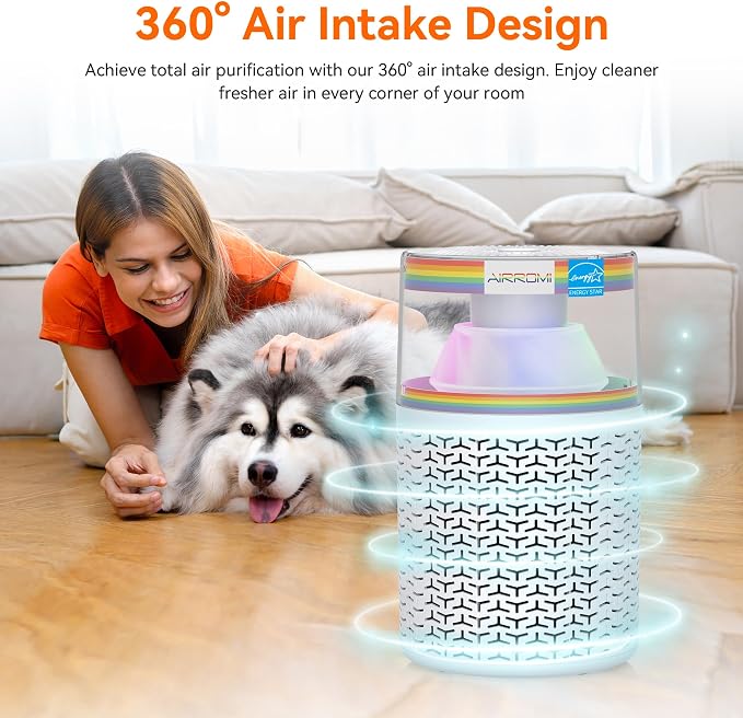 AIRROMI Air Purifiers for Bedroom Home, Activated Carbon Filter Cleaner - Image 5