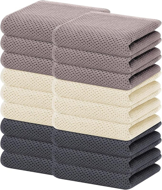 Homaxy 100% Cotton Waffle Weave Kitchen Dish Towels, Ultra Soft Absorbent Quick by Homaxy