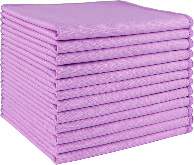 HOMEXCEL Microfiber Glass Cleaning Cloth 12 PK, Lint Free Streak Free, Reusable by HOMEXCEL