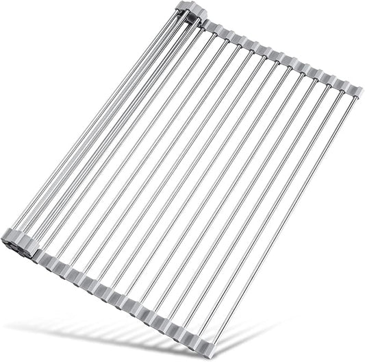 Tomorotec 17.7" x 12.5" Roll Up Dish Drying Rack Over Sink Drying Rack Sink by Tomorotec