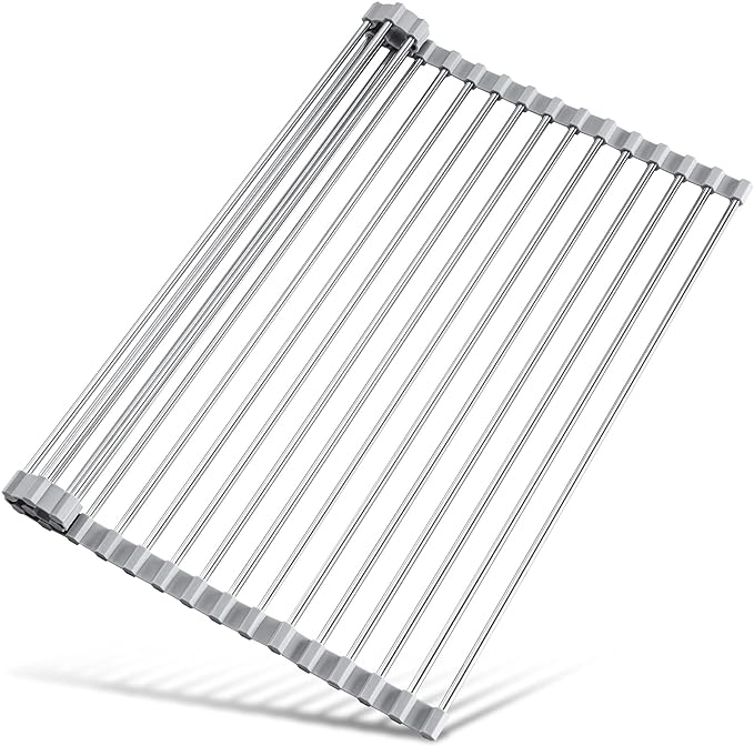 Tomorotec 21" x 15.5" Roll Up Dish Drying Rack Over Sink Drying Rack Sink Cover by Tomorotec