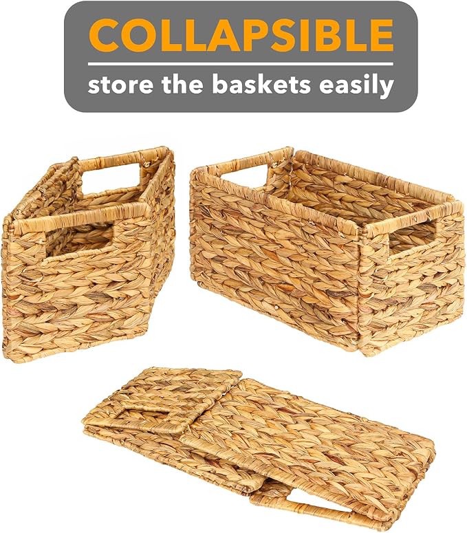 SpaceAid 6 Pack Wicker Basket, Storage Baskets - Image 7