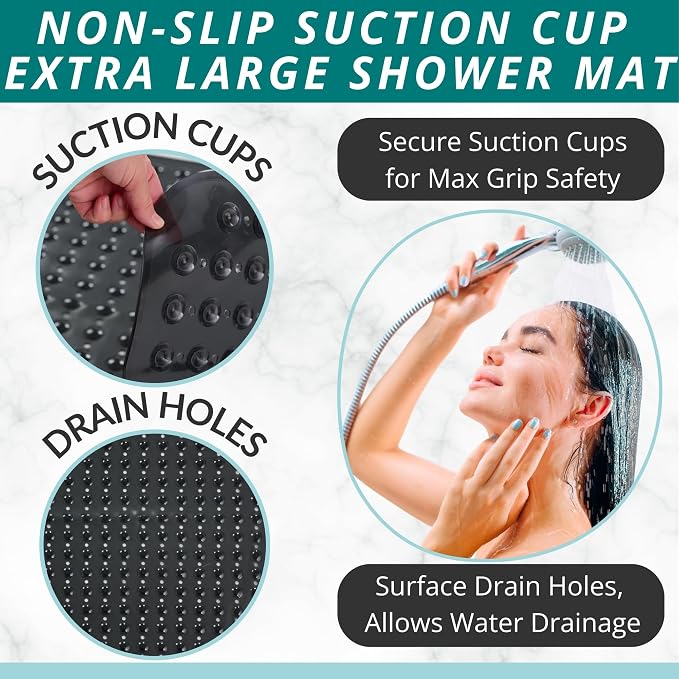 ENKOSI Extra Large Square Non Slip Shower Mat - Image 2