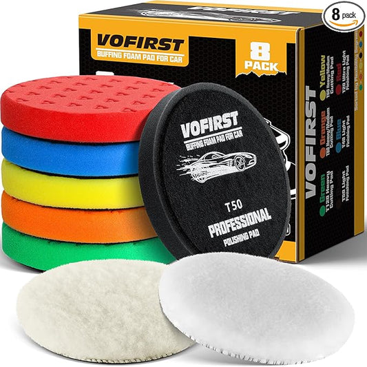 8 Pcs Buffing Polishing Pads, 6 Inch Polishing Pads, Car Compound Buffing by Unknown