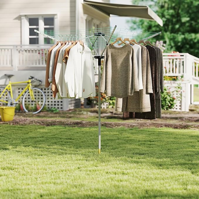 Outdoor Umbrella Drying Rack 165 Feet Umbrella Clothesline - Image 7