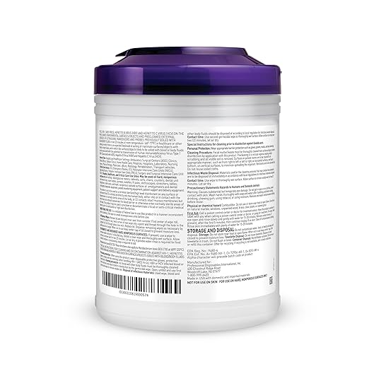 Professional Disposables Surface Disinfectant Super Sani-Cloth Wipes - Image 2