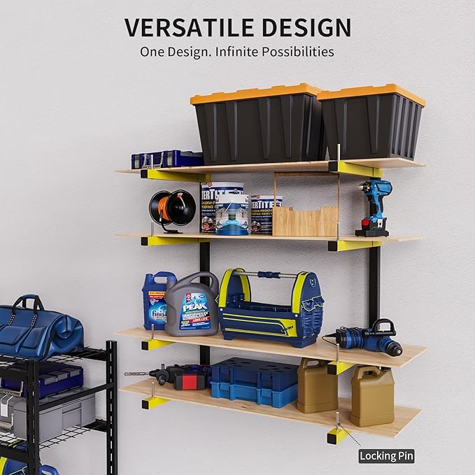 Lumber Storage Rack, Upgrade Cantilever Folding Lumber Rack Wall Mount - Image 6
