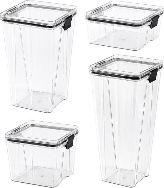 Food Storage Containers 4pack Plastic BPA Free shatterproof Freezeable by Unknown