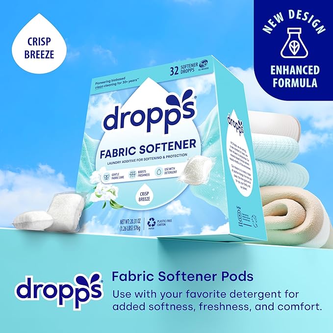 Dropps Laundry Fabric Softener Pods, Crisp Breeze - Image 2