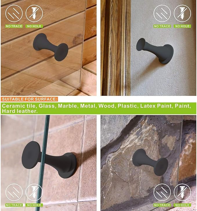 Door Stop, Silicone Magnetic Door Stop Holder Wall Mount Damage-Free - Image 5