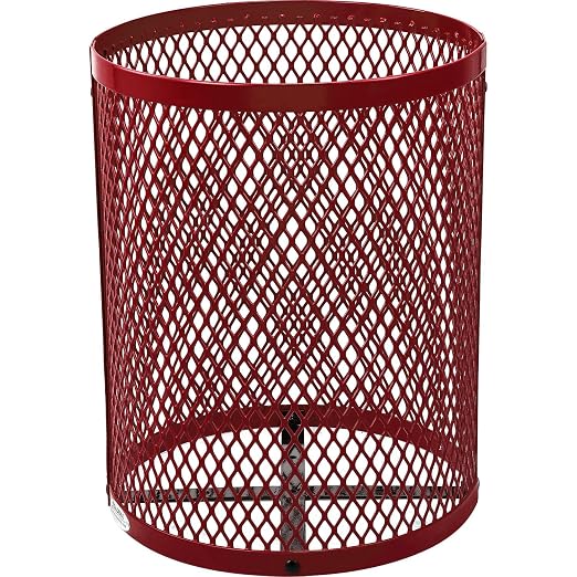 Global Industrial 36 Gallon Outdoor Steel Trash Can - Image 4