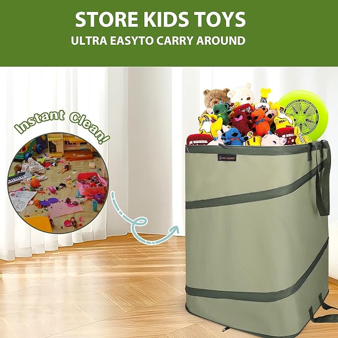 YUDI & GARDEN 46 Gallon Square Collapsible Yard Waste Containers｜Collapsible - Image 9