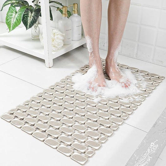 Shower Mat Non Slip Bathtub Mat, 27 x 16 Inch Eco-Friendly Soft Bath Mat by Unknown