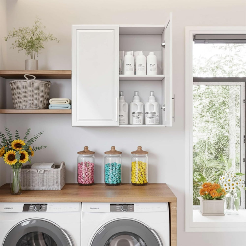 Furnaza 30" W Wall Cabinets for Laundry Room with Adjustable Shelf