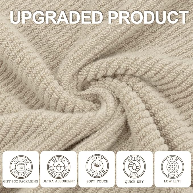 VOOVA & MOVAS Bath Towel Set, Large 30" x 56" - Image 2