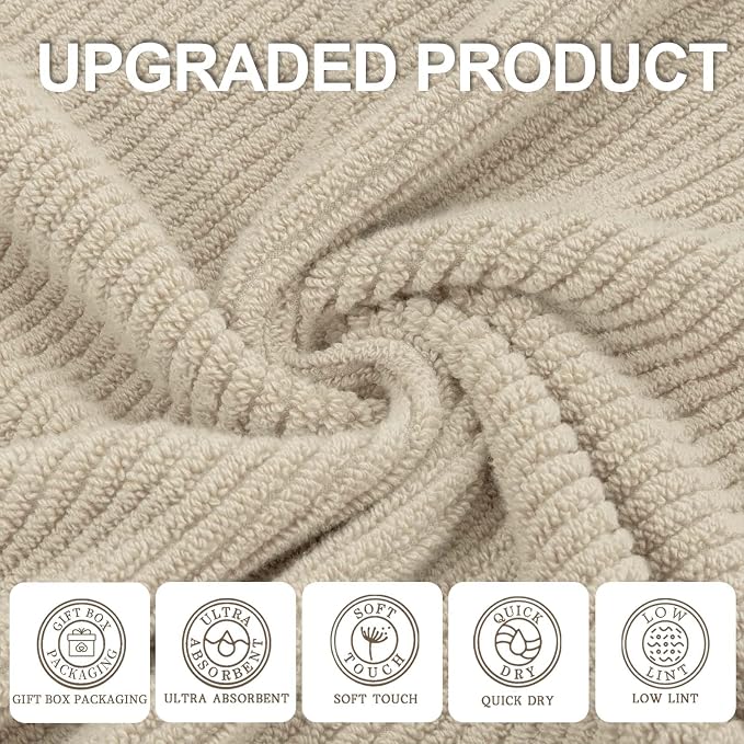 VOOVA & MOVAS Taupe Hand Towels - Image 2