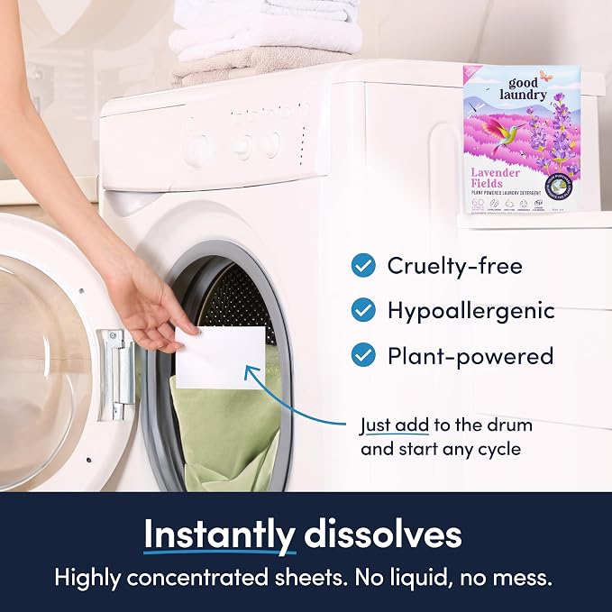 Good Laundry Lavender Detergent Sheets, & Dryer Sheet Bundle - Image 3