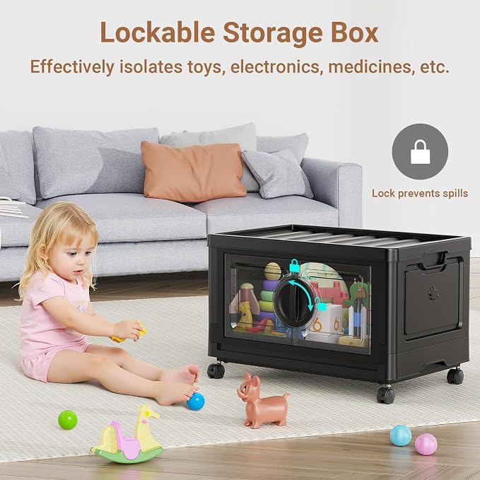 BROVIEW 480Qt Lockable Stackable Storage Bins - Image 5