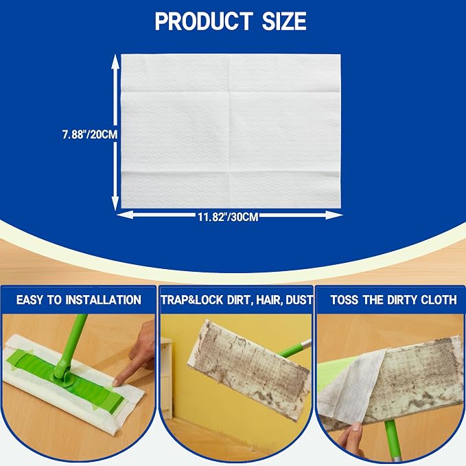 Dry Sweeping Cloths Disposable Mop Refills Floor Dust Mop Pad, Floor Cloth - Image 4