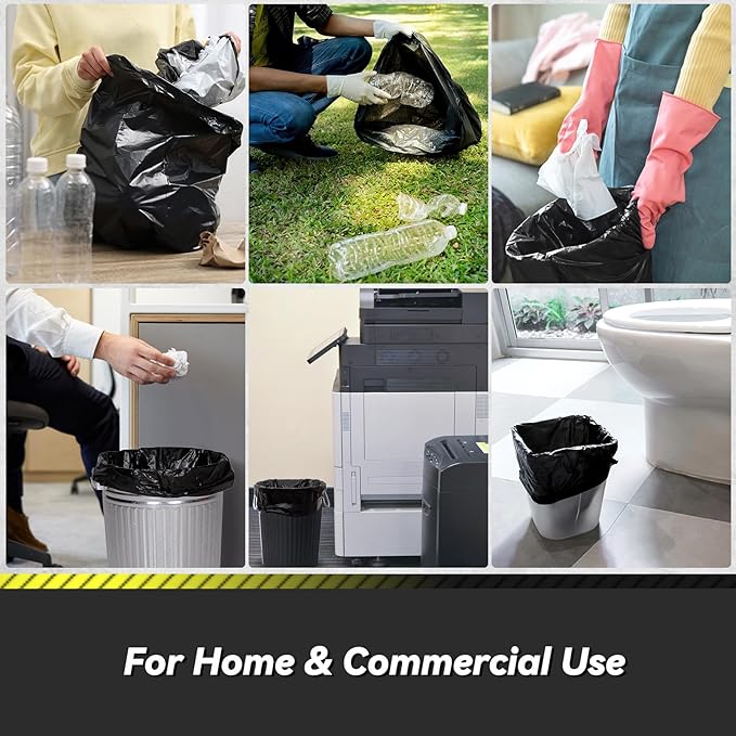 100 Count 17 Micron Extra Heavy Duty 4 Gallon Trash Bags, Sturdy & - Image 7
