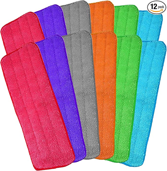 Microfiber Mop Pads, 18.5 x 6.3 Inch Reusable and Washable Spray Mop Pads by Unknown