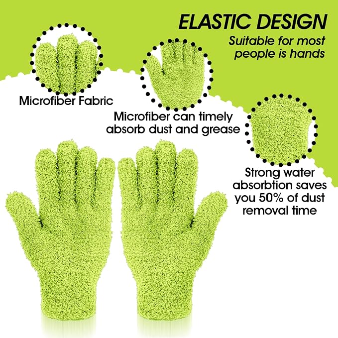 Plant Dusting Gloves, Microfiber Dusters - Image 3